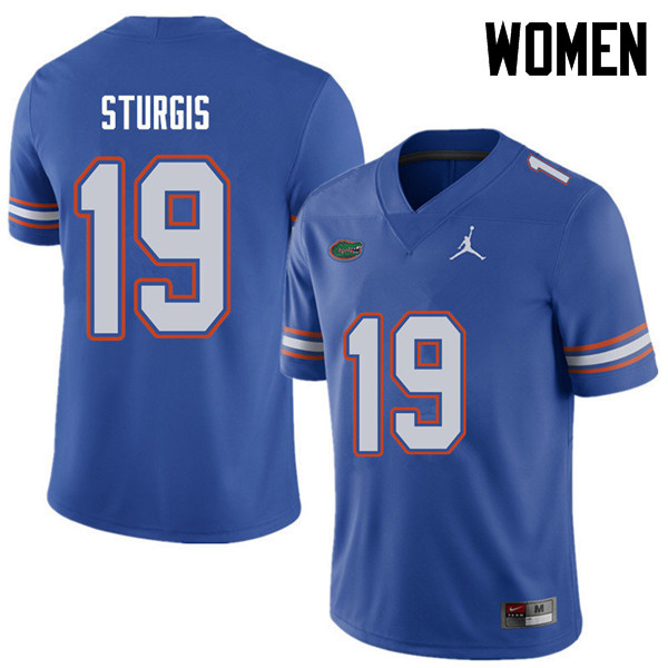 Jordan Brand Women #19 Caleb Sturgis Florida Gators College Football Jerseys Sale-Royal